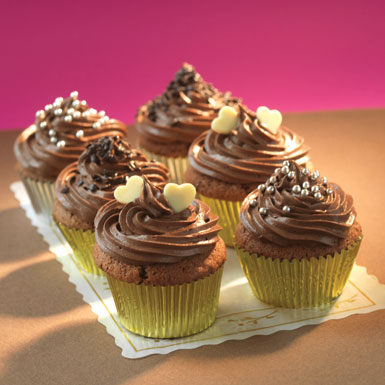 Cupcakes med chokolademousse og Baileys