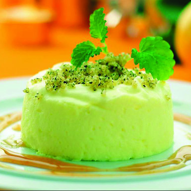 Mousse au Chocolat Blanc med citronsirup og -pesto