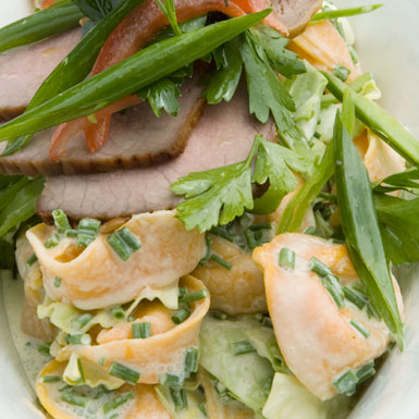 Helstegt kalveculotte med Tortelloni Formaggio