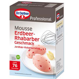 Mousse med Jordbær-rabarbersmag