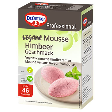 Vegansk mousse hindbærsmag